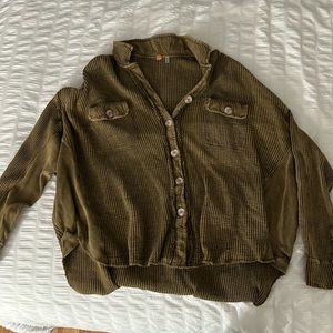 Free People Olive Sweater